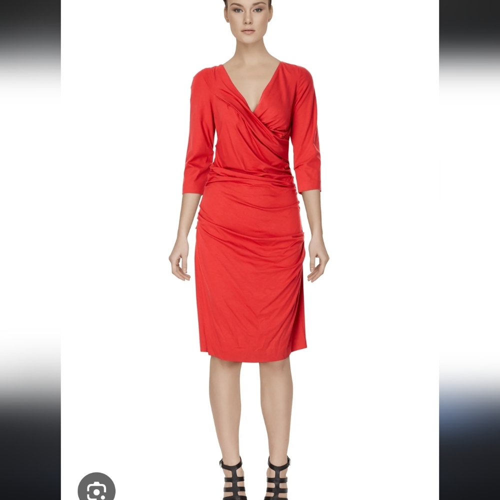 Diane Von Furstenberg Vibrant pink Long Sleeve Dress